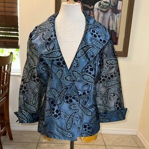 R & M Richards Blue Paisley Jacket